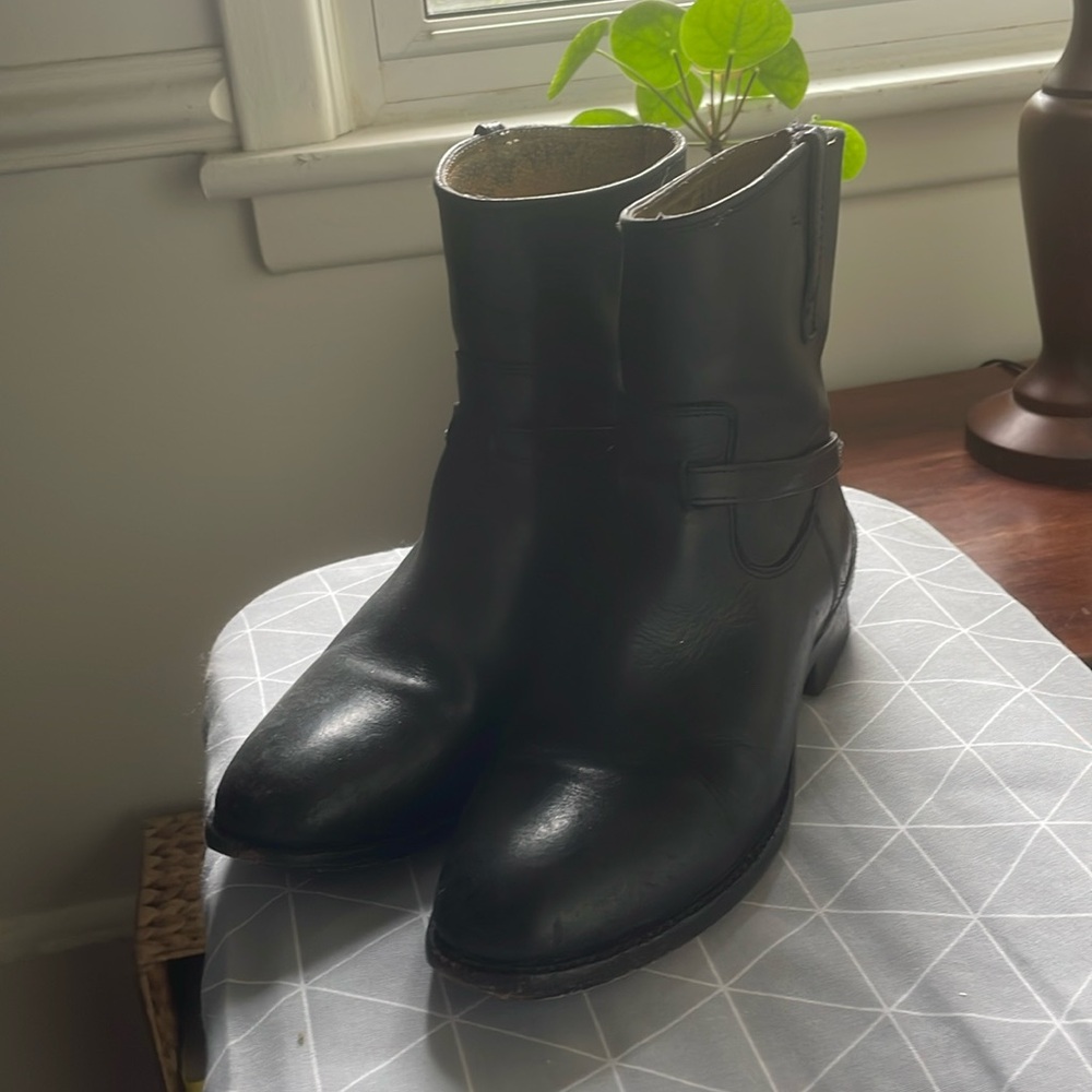 Frye black leather boots